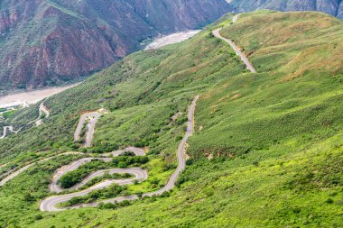 Switchback Highway in Chicamocha Canyon clipart