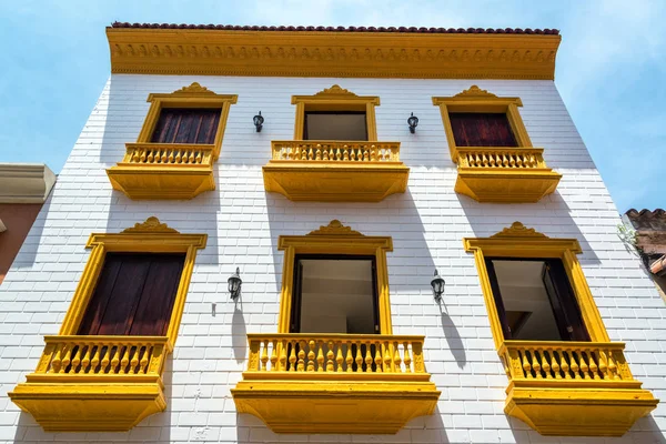 Fachada colonial en Cartagena —  Fotos de Stock