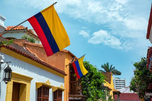 Colombian Flags in Cartagena — Stock Photo, Image