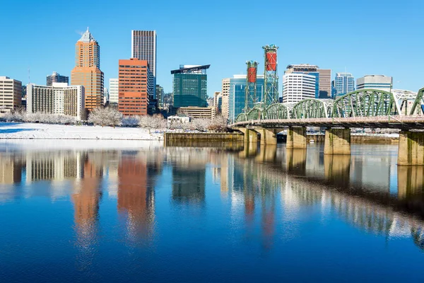 Downtown Portland Riflessione — Foto Stock