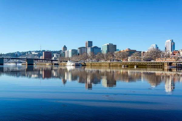 Downtown Portland Riflessione — Foto Stock