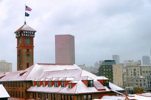 Union Station and Snow — Fotografie, imagine de stoc