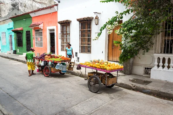 Vendedores de Frutas en Cartagena — Foto de Stock