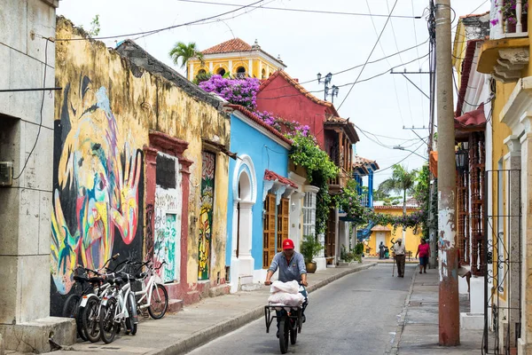 Street in Cartagena, Colombia — Stock Photo, Image