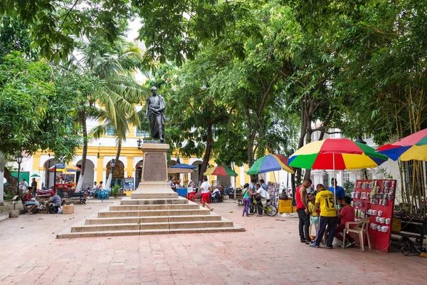 Aktivität auf dem Platz in Mompox, Kolumbien — Stockfoto