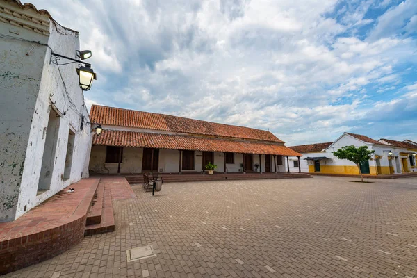 Praça pequena em Mompox — Fotografia de Stock