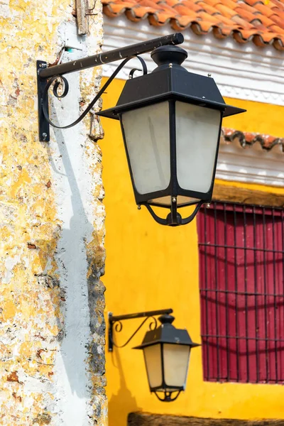 Rua Colonial Luz Closeup — Fotografia de Stock