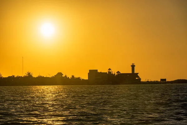 Sunset over Rio Lagartos — Stock Photo, Image