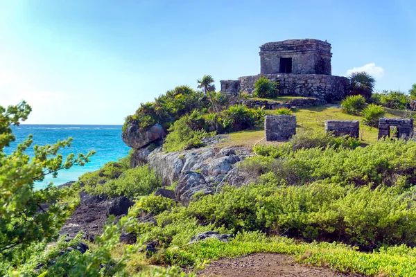 Tulum Tapınağı kalıntıları — Stok fotoğraf