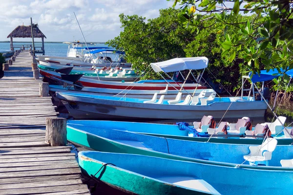Boats in Punta Allen, Mexico — Stock Photo, Image