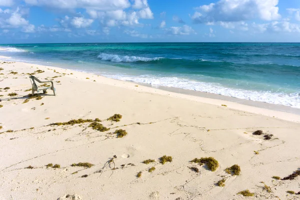 Plaża w pobliżu Tulum, Meksyk — Zdjęcie stockowe