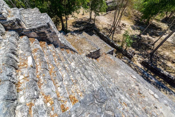 Templo Maya Escaleras Vista —  Fotos de Stock