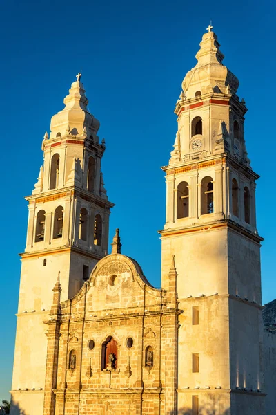 Campeche Katedra złotej godziny — Zdjęcie stockowe