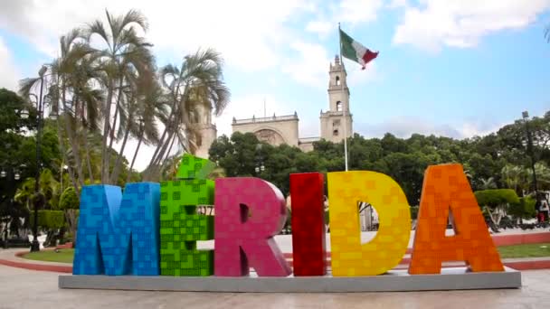 Centrum Merida, Mexico — Stockvideo