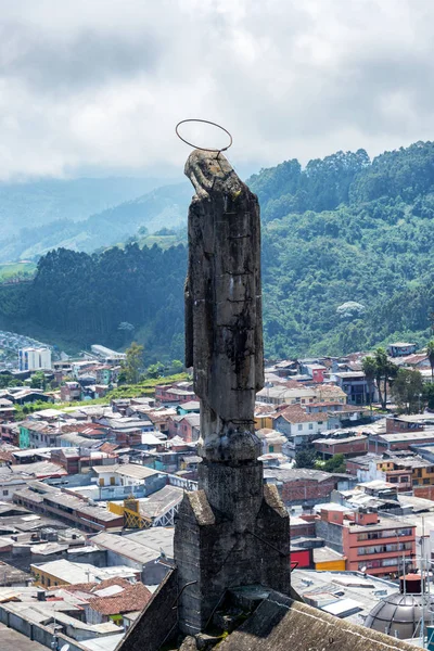 Statuia Catedralei Manizales — Fotografie, imagine de stoc