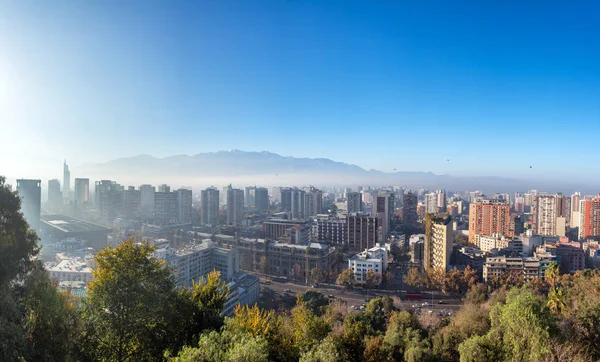 Santiago Cityscape Panorama — Stock Photo, Image