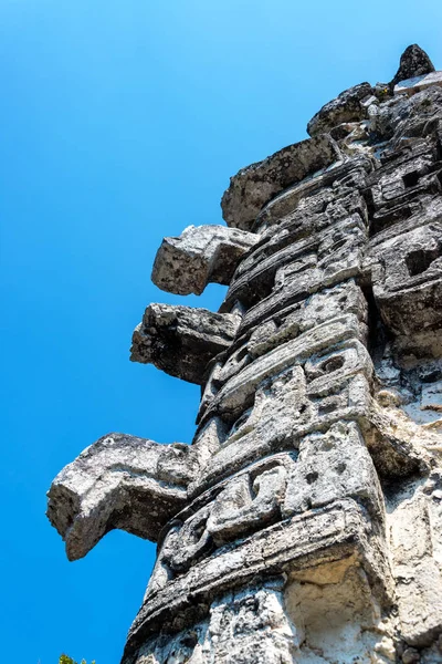 Temple Details in Chicanna, Mexico — Stock Photo, Image