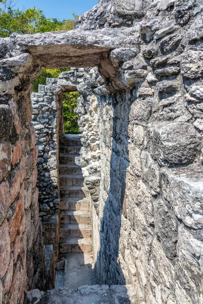 Rovine Maya Tempio Interno — Foto Stock