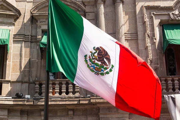 Mexikói zászló Puebla — Stock Fotó
