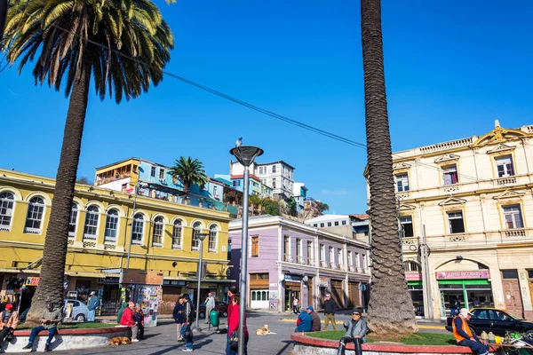 Piazza occupata a Valparaiso — Foto Stock
