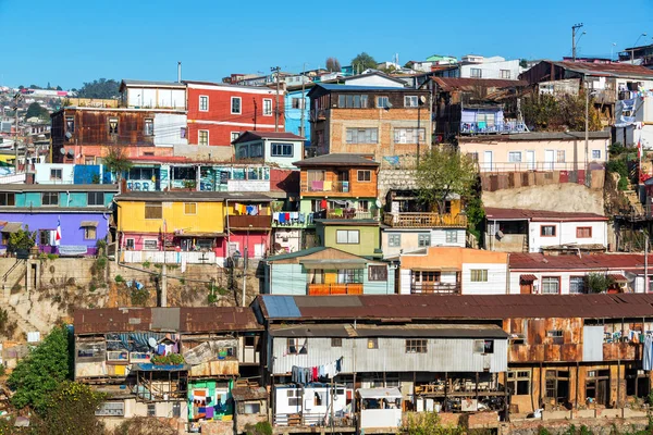 Old Colorful Buildings in Valparaiso — Stock Photo, Image