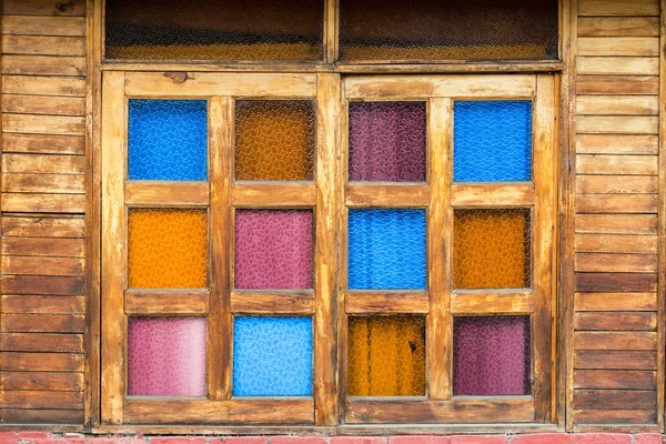 Kolorowe okna widok — Zdjęcie stockowe