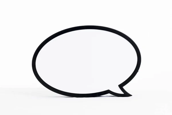 Empty speech bubble with thick black outline — Stock Photo, Image