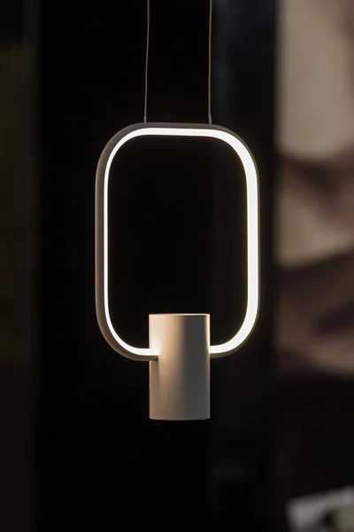 Lustre Led Avec Des Lumières Carrées Arrondies Design Moderne Lustre — Photo