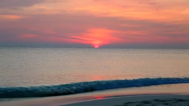 カリブ海のすばらしい美しさカラフルな夕日 アルバ島 忘れられない景色 素晴らしい背景 — ストック動画