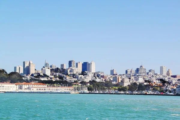 Uma Vista Incrível Sobre São Francisco Califórnia Fundo Azul Céu — Fotografia de Stock