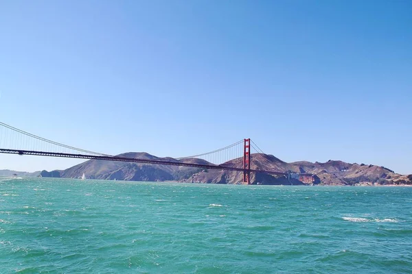 Linda Ponte Golden Gate Fundo Céu Azul São Francisco Califórnia — Fotografia de Stock