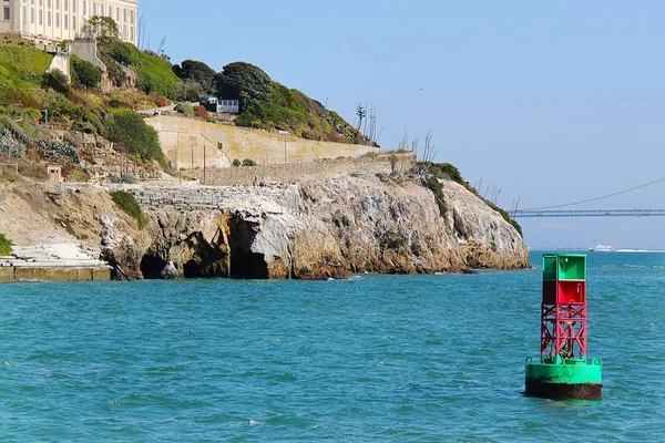 San Francisco Blick Auf Das Gefängnis Alcatraz Alcatraz Insel Hintergrund — Stockfoto