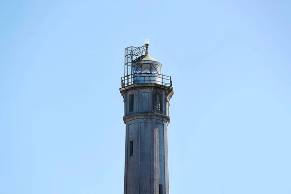 Faro Prigione Alcatraz Sfondo Cielo Blu Isolato Bello Sfondo — Foto Stock