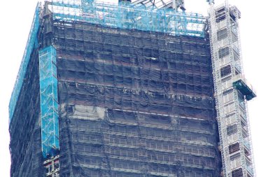 Dünya Ticaret Merkezi. Bitmemiş görünümünü closeup bina. Eylül 2012. New York. ABD