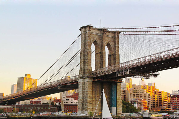 New York. View on one of the bridges in Manhattan. View on Manhattan