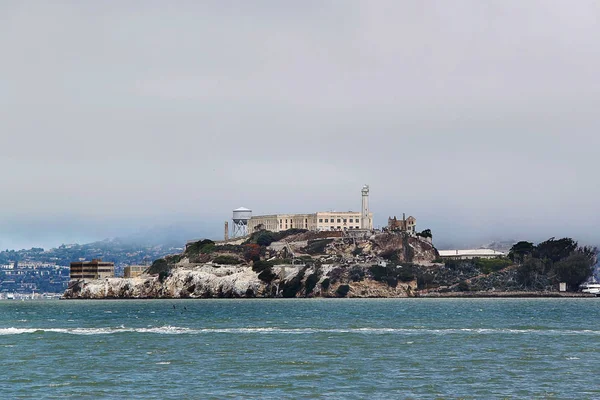 San Francisco Blick Auf Das Gefängnis Alcatraz Alcatraz Insel Hintergrund — Stockfoto