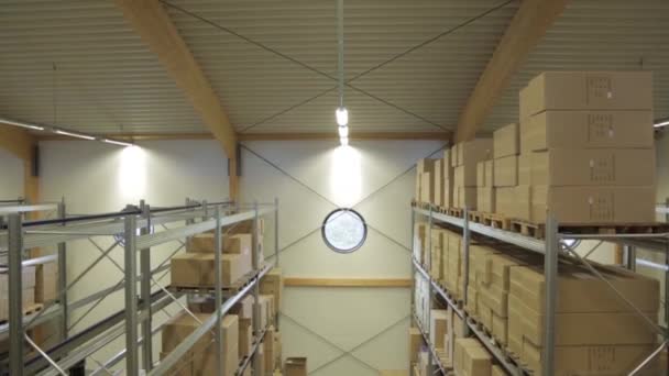 提供仓库货物的仓储服务 存储仓库 — 图库视频影像