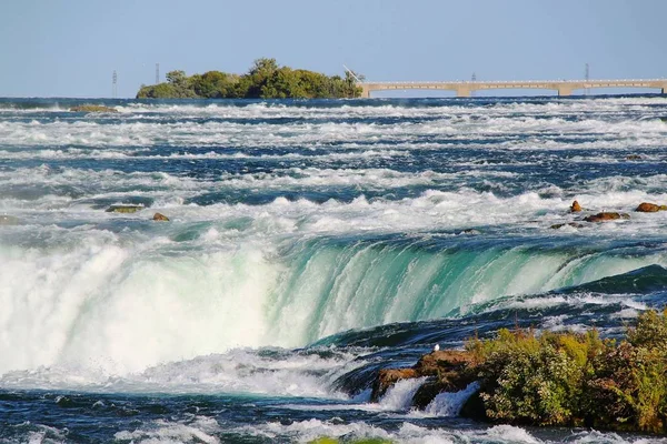 Niagara Jatuh Horseshoe Ontario Kanada Latar Belakang Air Terjun Indah — Stok Foto