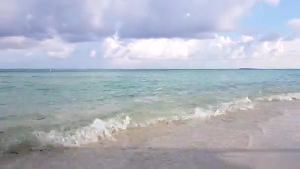 Maldivas Océano Índico Magnífica Vista Del Paisaje Tropical Arena Blanca — Vídeos de Stock