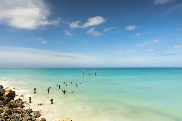 Beleza Incrível Praia Mar Caribe Ilha Aruba Bela Natureza Fundo — Fotografia de Stock