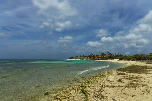 Agua Mar Turquesa Cielo Azul Eagle Beach Isla Aruba Hermosa — Foto de Stock