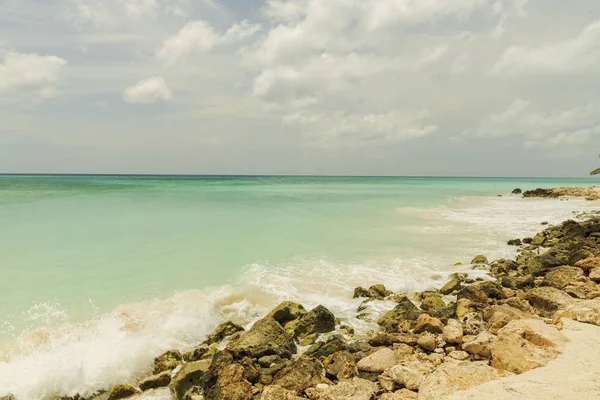 Geweldige Schoonheid Eagle Beach Van Aruba Island Caribisch Zeestrand Prachtige — Stockfoto