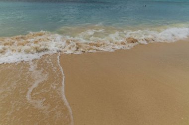 İnanılmaz güzel Karayip deniz plajı. Aruba adası. Güzel doğa arkaplanı.