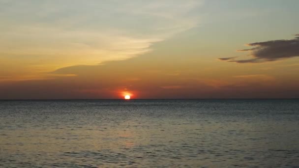 Coucher Soleil Incroyable Sur Eagle Beach Île Aruba Caraïbes Vue — Video