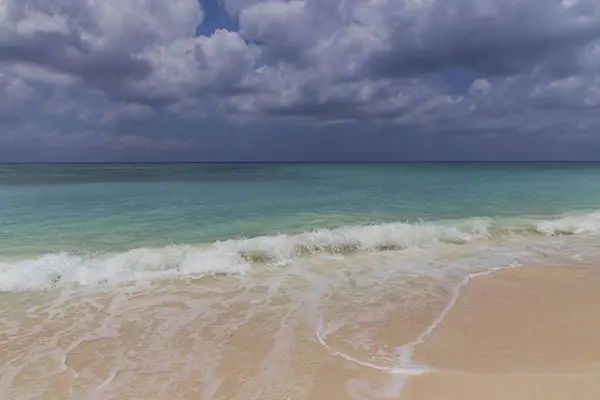 Geweldige Schoonheid Caribisch Zeestrand Adelaarsstrand Aruba Eiland Prachtige Natuur Achtergrond — Stockfoto