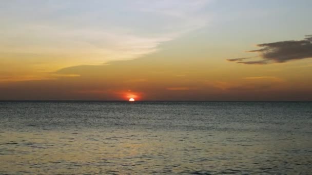 Incredibile Tramonto Sulla Spiaggia Dell Aquila Aruba Island Veduta Indimenticabile — Video Stock