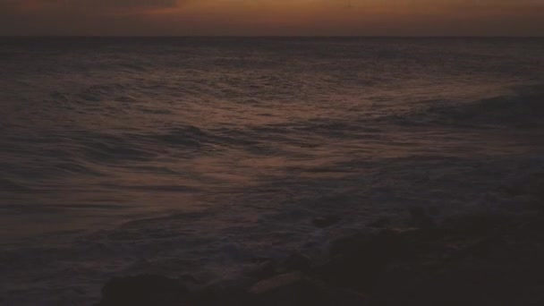 Underbar Färgglad Utsikt Över Solnedgången Aruba Vackert Naturlandskap Klippiga Kusten — Stockvideo