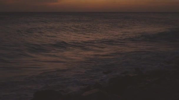 Prachtig Kleurrijk Uitzicht Zonsondergang Aruba Prachtige Natuur Landschap Rotsachtige Kust — Stockvideo