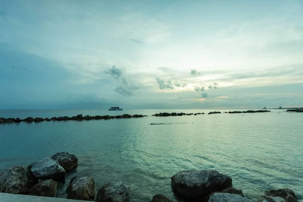 Linda Vista Colorida Pôr Sol Ilha Curaçao Bela Paisagem Natural — Fotografia de Stock