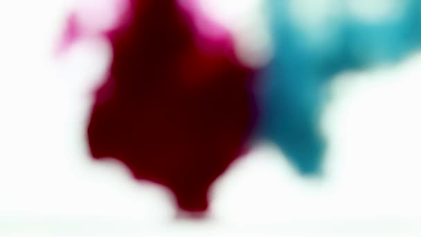 Прекрасний Вид Крупним Планом Двох Кольорів Зливаються Єднання Червоного Синього — стокове відео